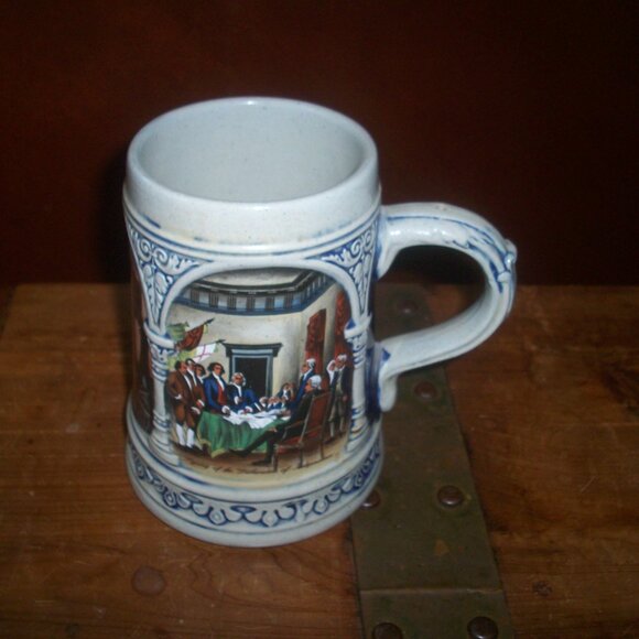Original GERZIT Gerz West Germany Stoneware Patriotic Independence Beer Stein - Picture 7 of 7